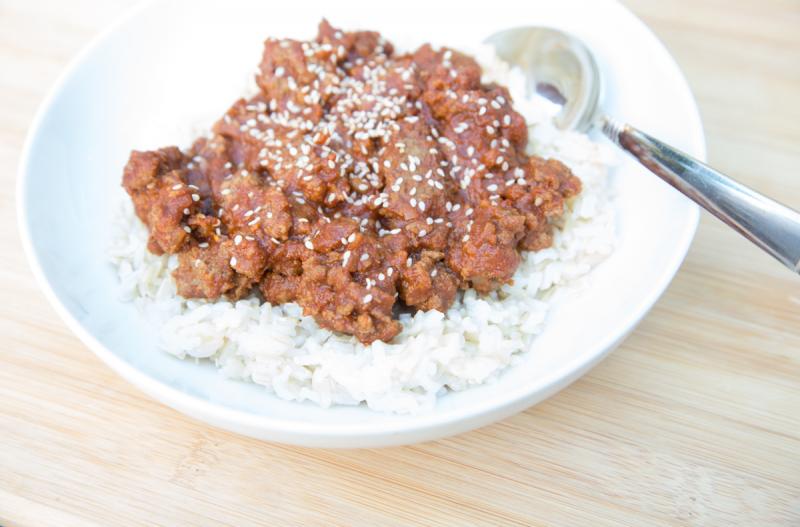 Korean Beef with Rice - MyFreezEasy