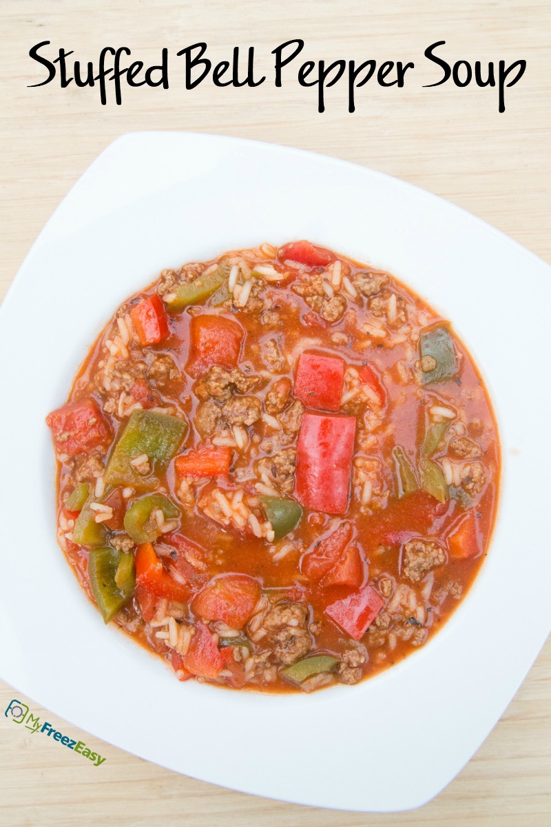 Stuffed Bell Pepper Soup - MyFreezEasy