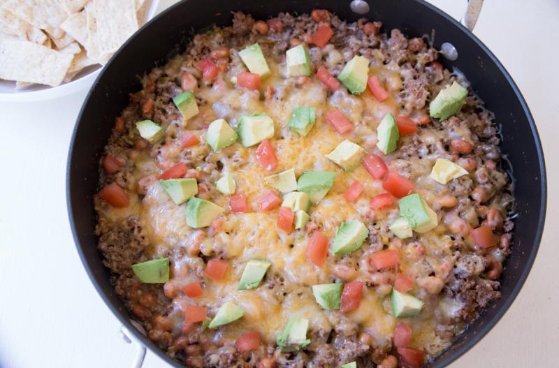 Skillet Nacho Dip - MyFreezEasy