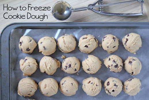 how to freeze cookie dough