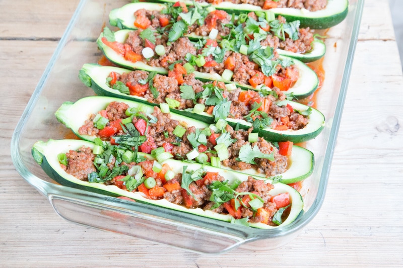 real food recipe for italian stuffed zucchini boats